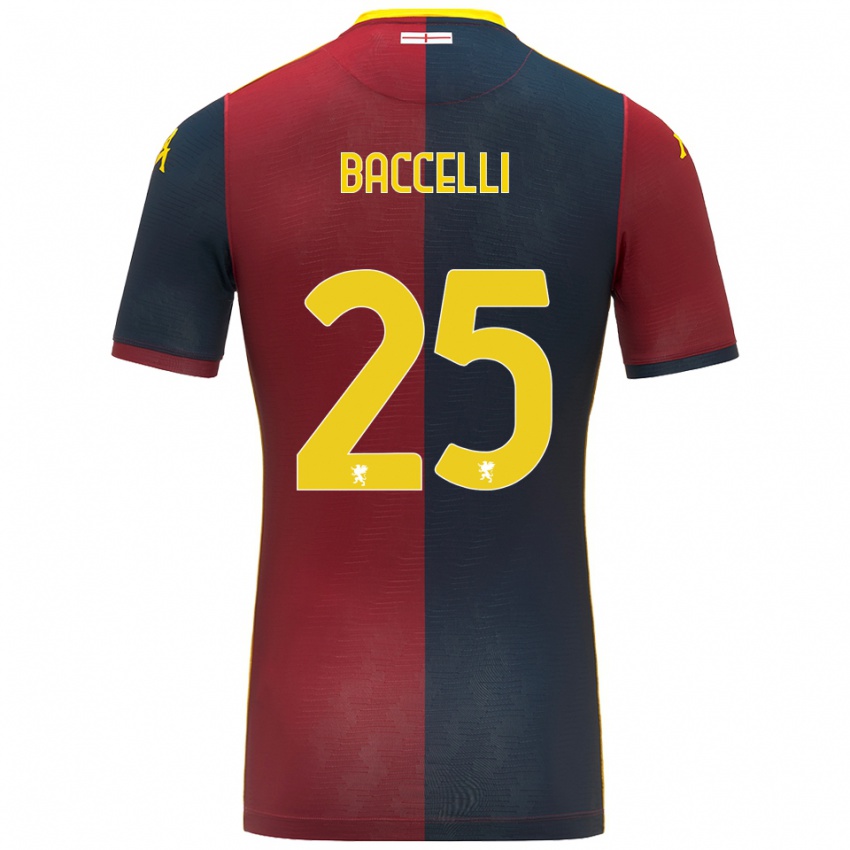 ילדים Pietro Baccelli #25 אדום כחול מלכותי ג'רזי ביתית 2025/26 חולצה קצרה