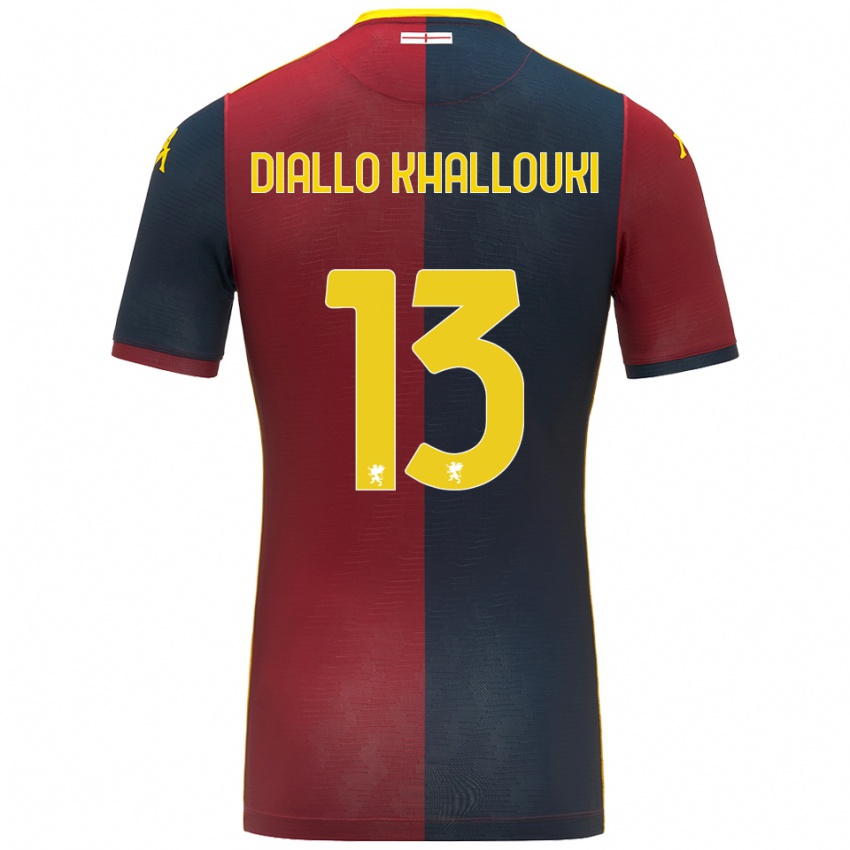 ילדים Siaka Diallo Khallouki #13 אדום כחול מלכותי ג'רזי ביתית 2025/26 חולצה קצרה