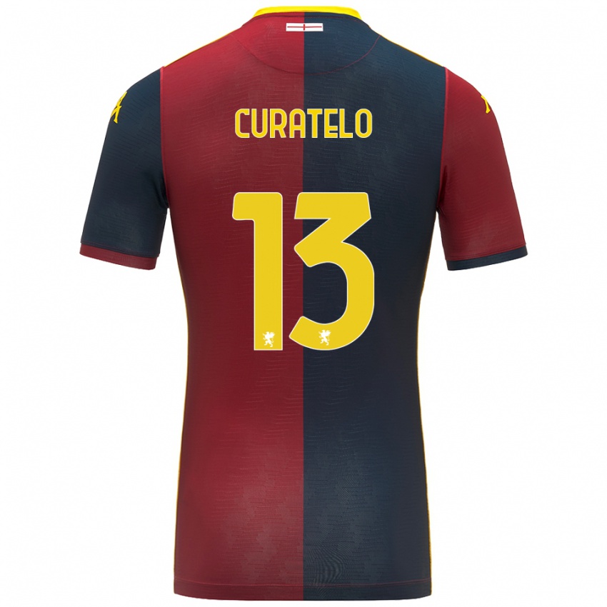 ילדים Andrea Curatelo #13 אדום כחול מלכותי ג'רזי ביתית 2025/26 חולצה קצרה