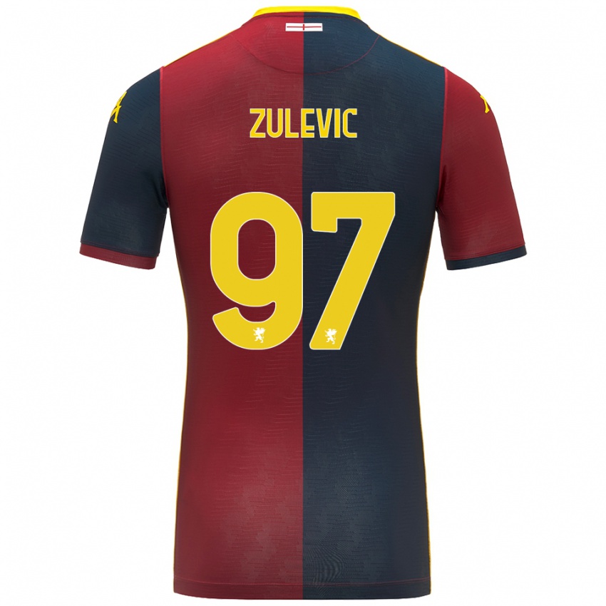 ילדים אדם ז׳ולביץ׳ #97 אדום כחול מלכותי ג'רזי ביתית 2025/26 חולצה קצרה