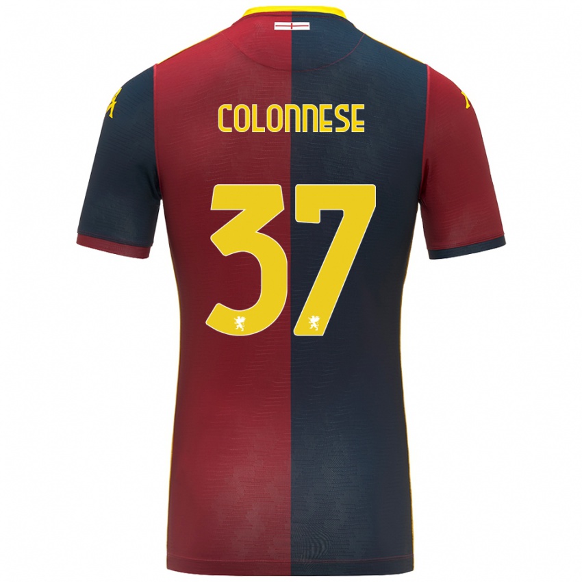 ילדים Lorenzo Colonnese #37 אדום כחול מלכותי ג'רזי ביתית 2025/26 חולצה קצרה