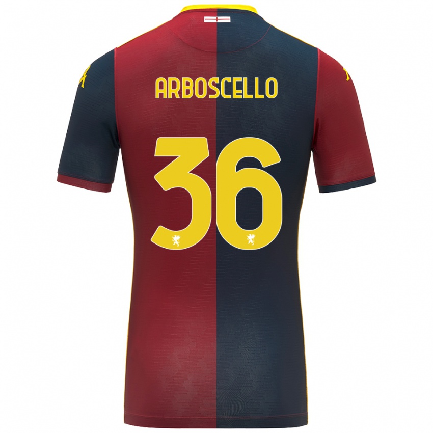 ילדים ריקרדו ארבושקלו #36 אדום כחול מלכותי ג'רזי ביתית 2025/26 חולצה קצרה