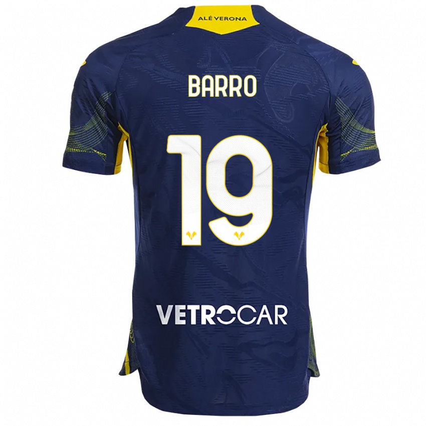 ילדים צ׳יארה בארו #19 נייבי צהוב ג'רזי ביתית 2025/26 חולצה קצרה