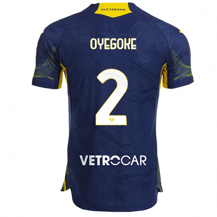 ילדים דניאל אויגוקה #2 נייבי צהוב ג'רזי ביתית 2025/26 חולצה קצרה