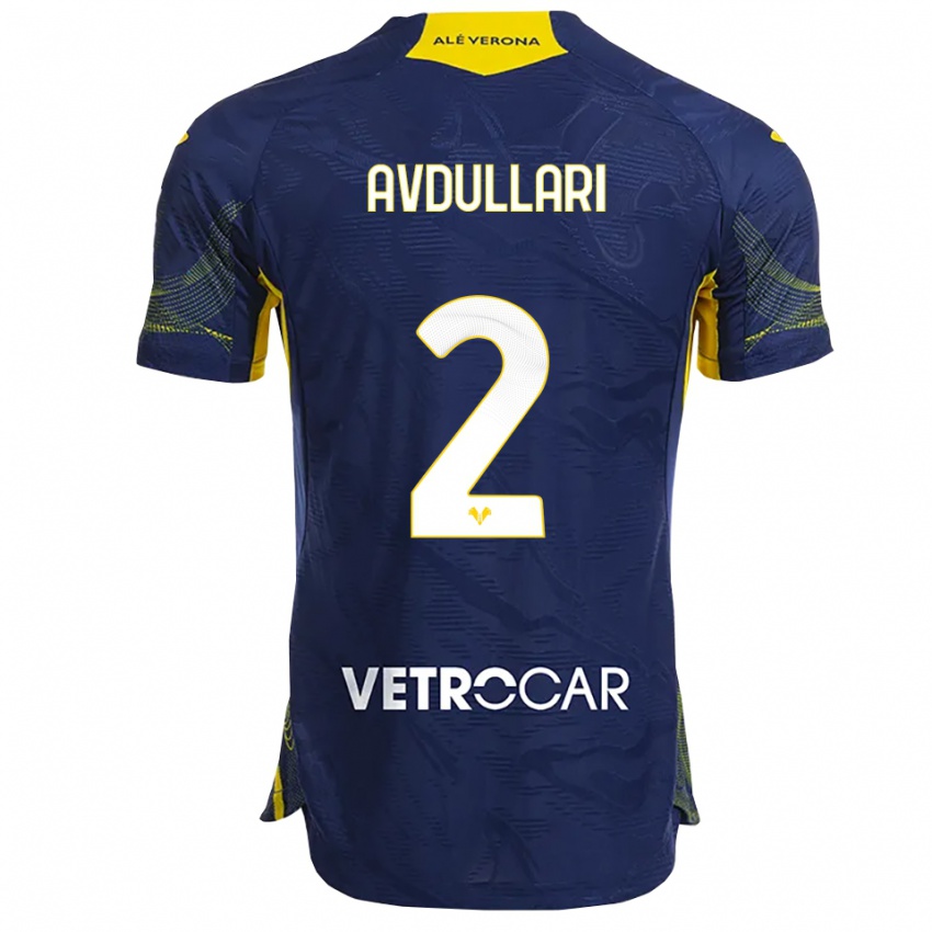 ילדים דויד אבדולרי #2 נייבי צהוב ג'רזי ביתית 2025/26 חולצה קצרה