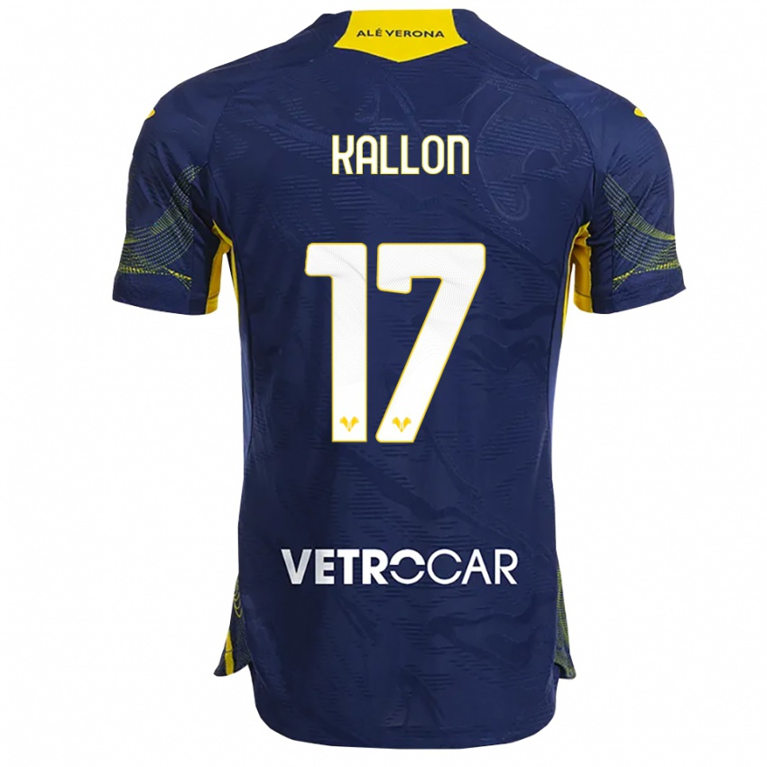 ילדים יאיה קלון #17 נייבי צהוב ג'רזי ביתית 2025/26 חולצה קצרה