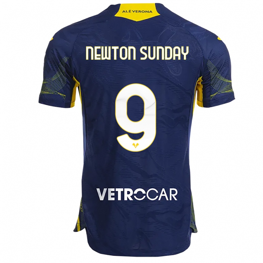 ילדים Eloghosa Newton Sunday #9 נייבי צהוב ג'רזי ביתית 2025/26 חולצה קצרה