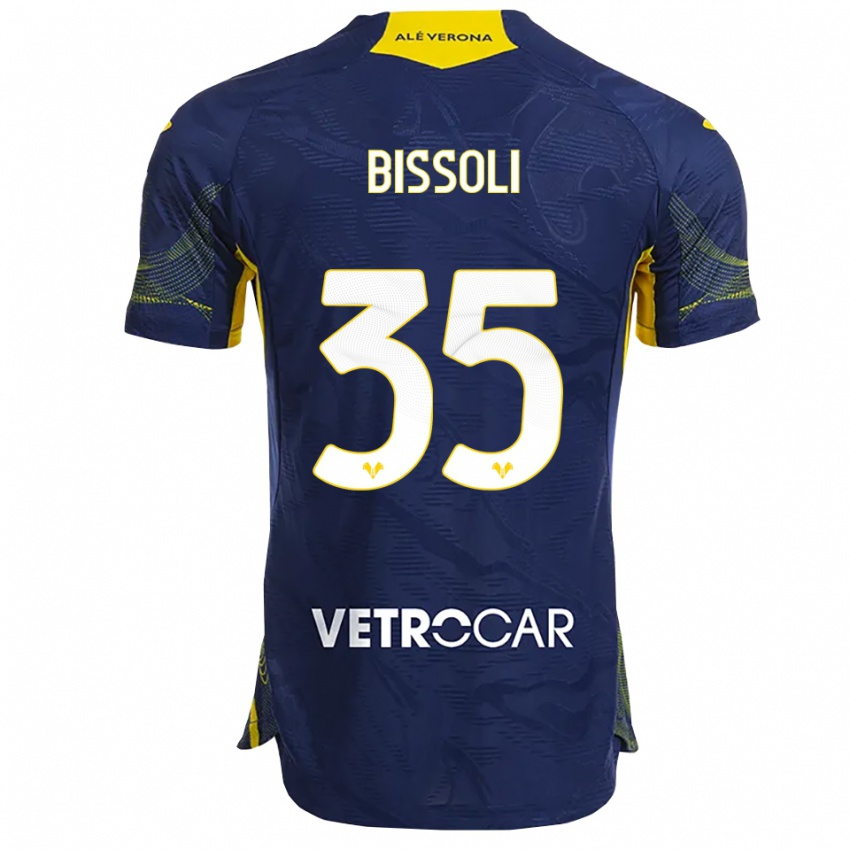 ילדים נואמי ביסולי #35 נייבי צהוב ג'רזי ביתית 2025/26 חולצה קצרה