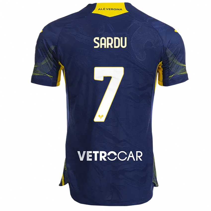 ילדים רוזלה סרדו #7 נייבי צהוב ג'רזי ביתית 2025/26 חולצה קצרה