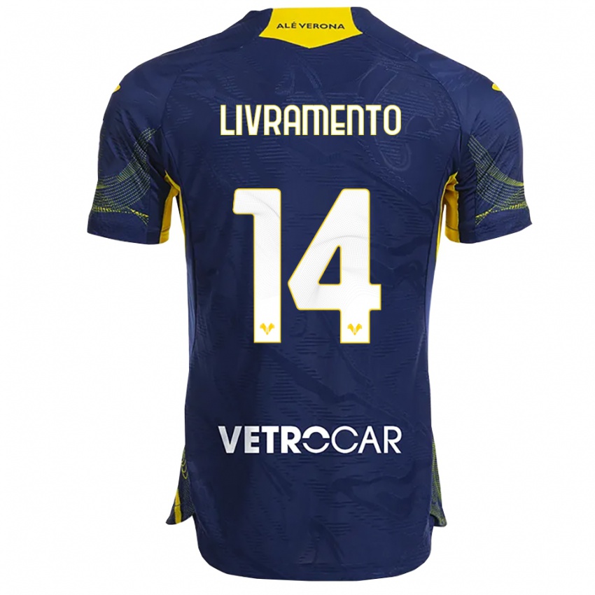 ילדים דיילון ליברמנטו #14 נייבי צהוב ג'רזי ביתית 2025/26 חולצה קצרה