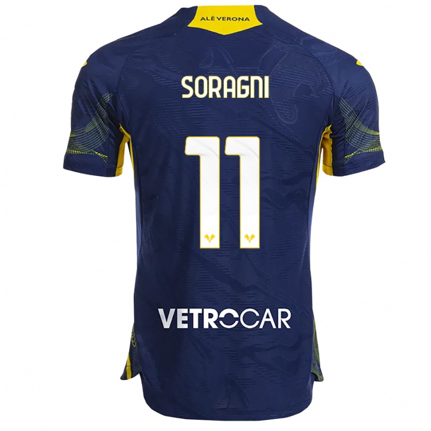 ילדים אלברטו סוראגני #11 נייבי צהוב ג'רזי ביתית 2025/26 חולצה קצרה