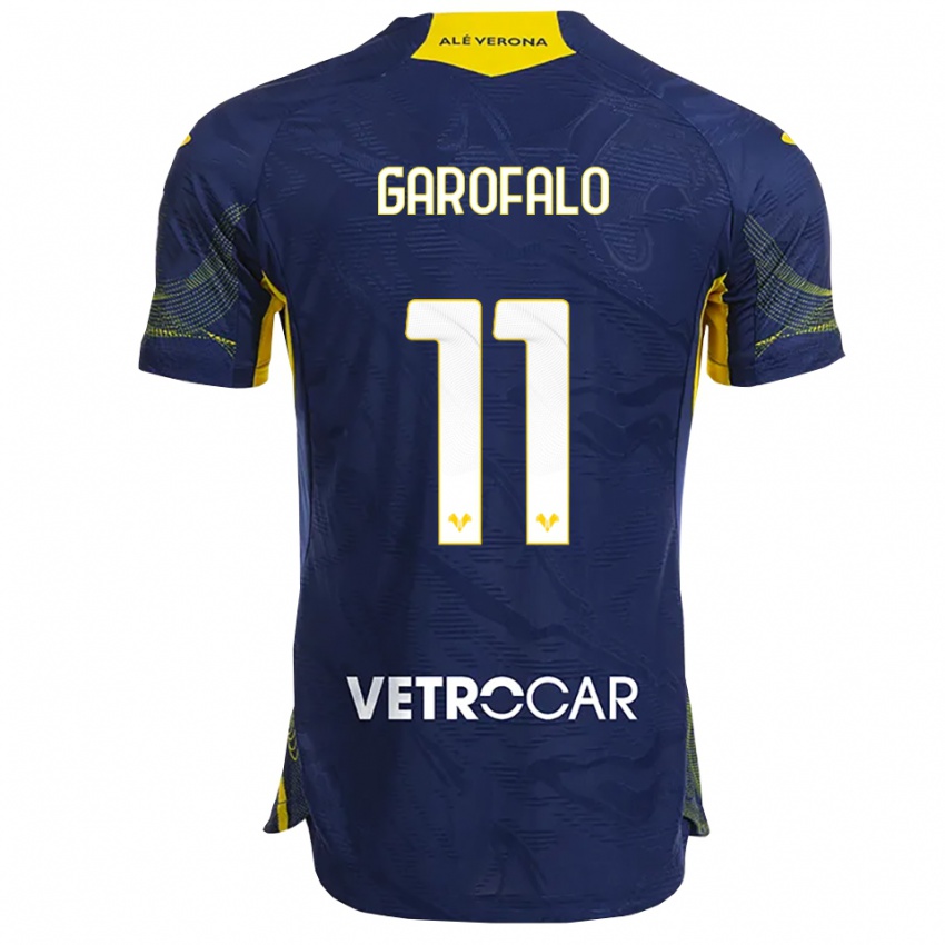 ילדים Lorenzo Garofalo #11 נייבי צהוב ג'רזי ביתית 2025/26 חולצה קצרה