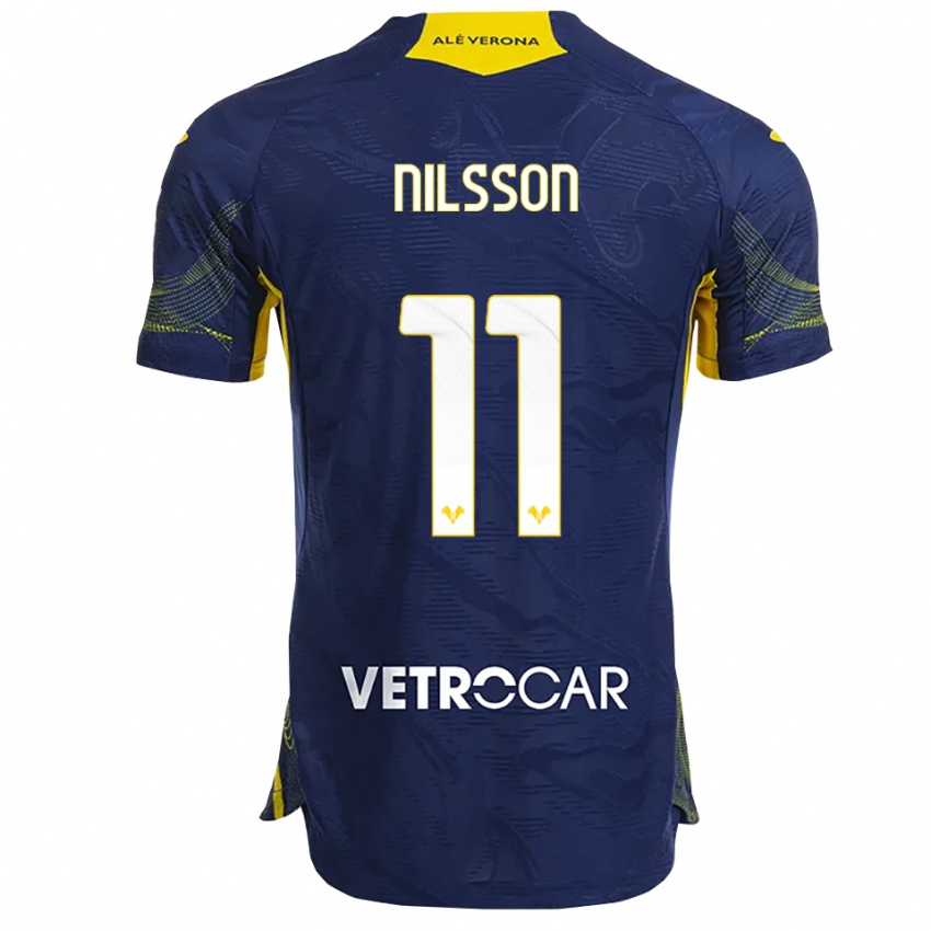 ילדים שרה נילסון #11 נייבי צהוב ג'רזי ביתית 2025/26 חולצה קצרה