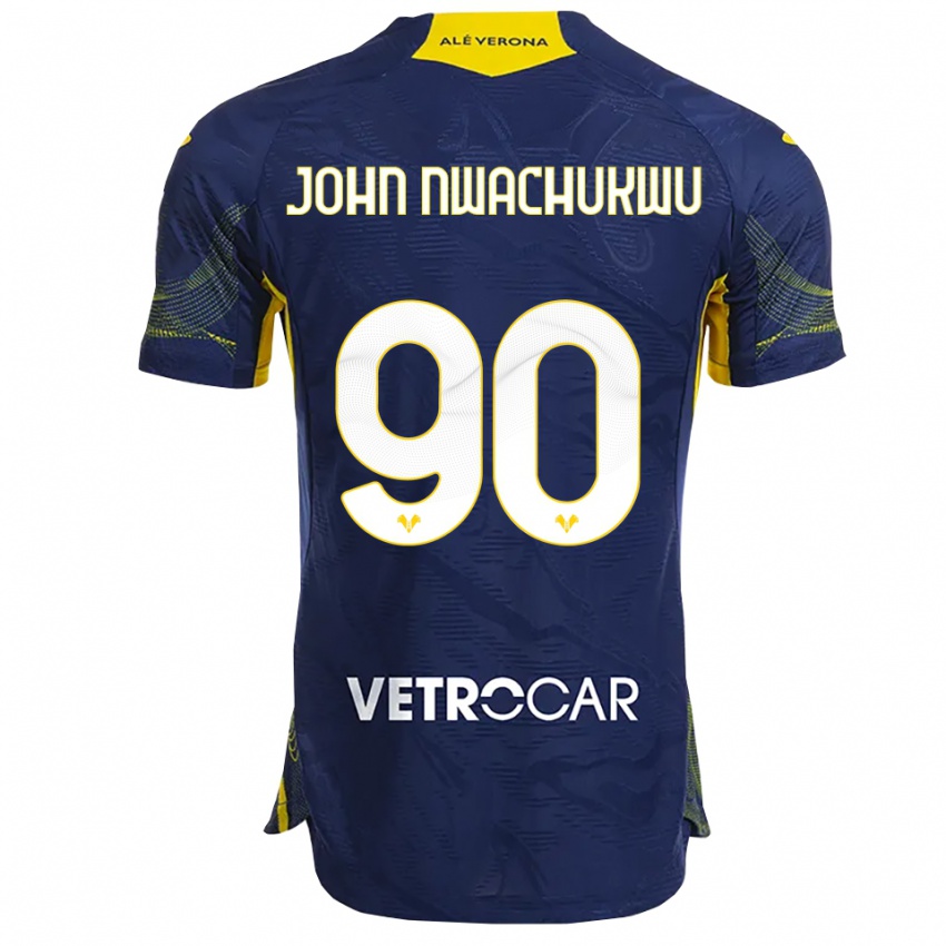 ילדים סמואל ג׳ון נוואצ׳וקוו #90 נייבי צהוב ג'רזי ביתית 2025/26 חולצה קצרה