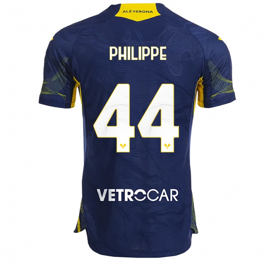 ילדים Mathis Philippe #44 נייבי צהוב ג'רזי ביתית 2025/26 חולצה קצרה