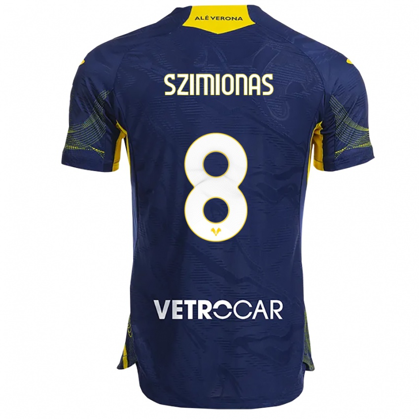 ילדים לוקה שמיונאס #8 נייבי צהוב ג'רזי ביתית 2025/26 חולצה קצרה