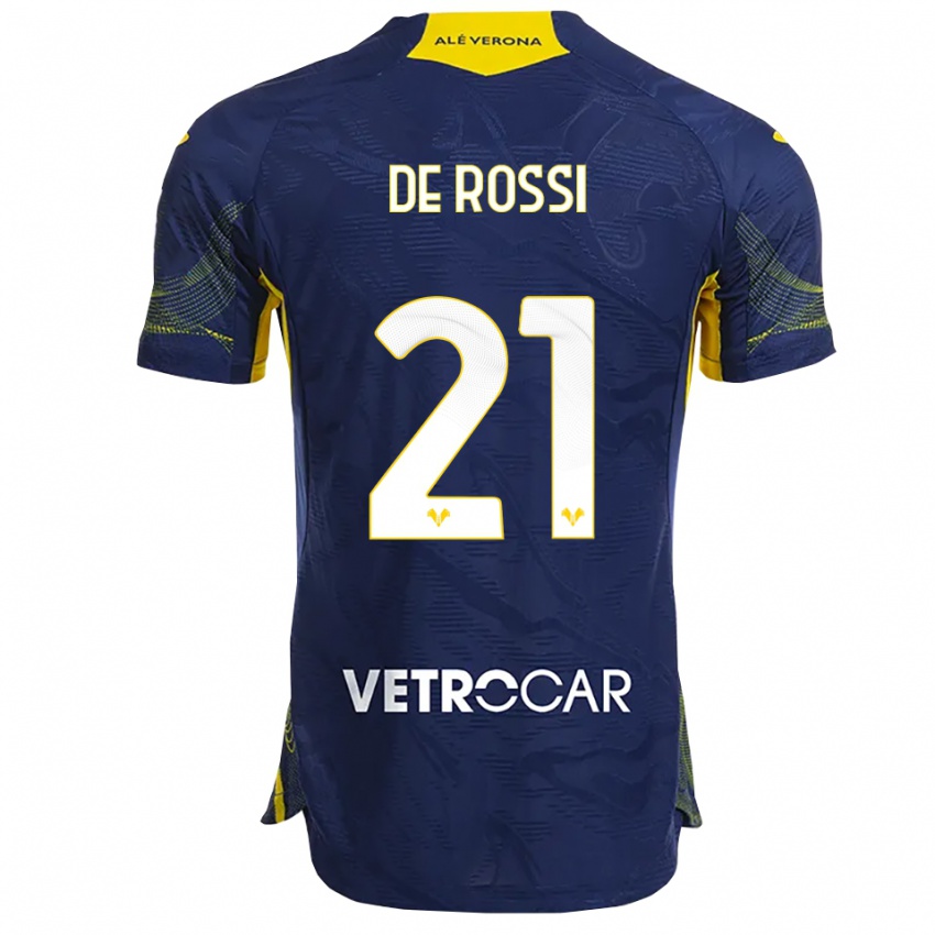 ילדים מישל דה רוסי #21 נייבי צהוב ג'רזי ביתית 2025/26 חולצה קצרה