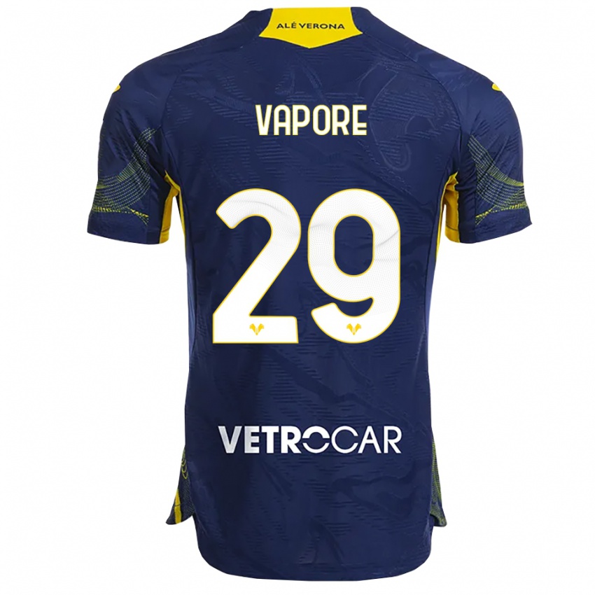 ילדים Angelo Vapore #29 נייבי צהוב ג'רזי ביתית 2025/26 חולצה קצרה