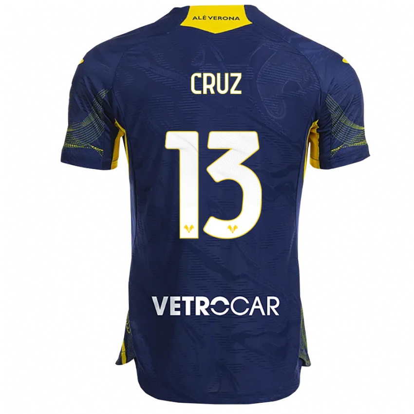 ילדים חואן מנואל קרוז #13 נייבי צהוב ג'רזי ביתית 2025/26 חולצה קצרה