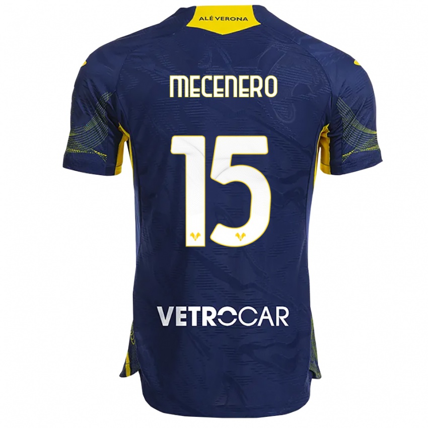 ילדים Giovanni Mecenero #15 נייבי צהוב ג'רזי ביתית 2025/26 חולצה קצרה