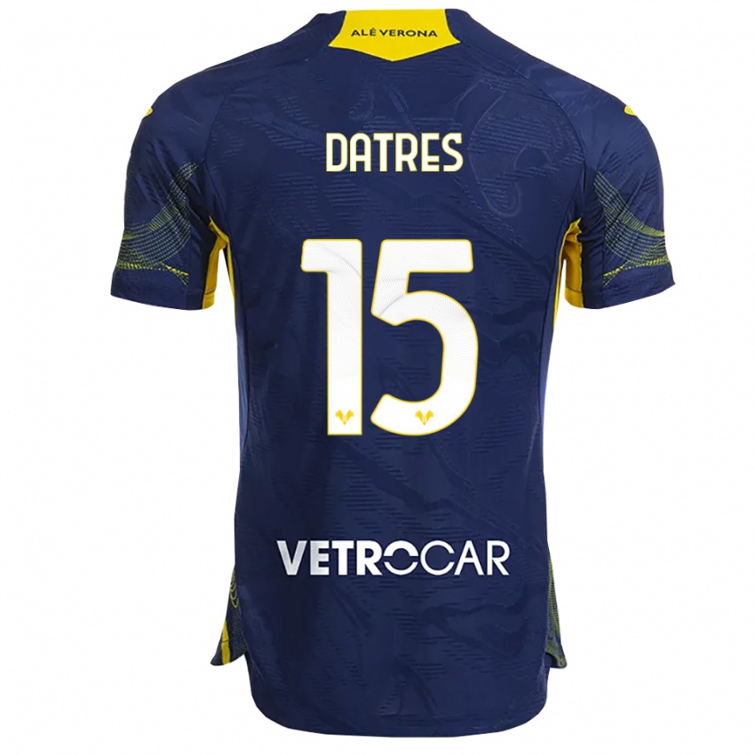 ילדים Gaia Datres #15 נייבי צהוב ג'רזי ביתית 2025/26 חולצה קצרה