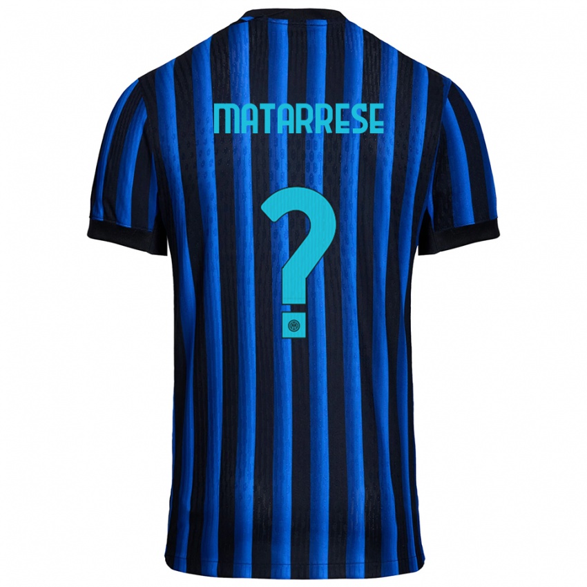 ילדים Thomas Matarrese #0 שחור כחול ג'רזי ביתית 2025/26 חולצה קצרה