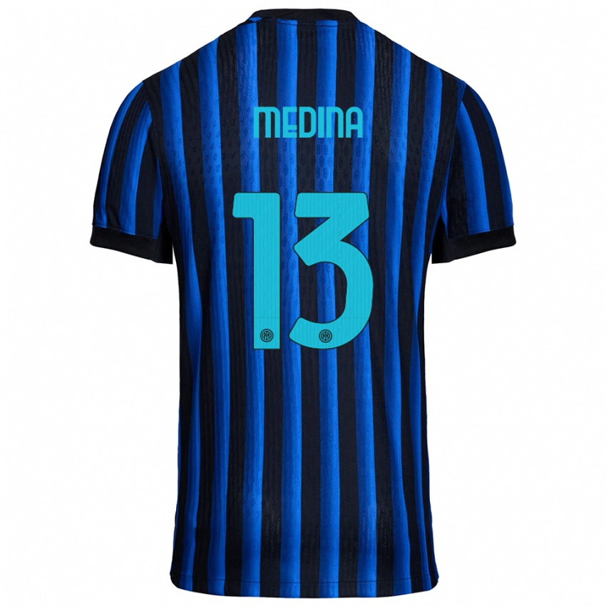 ילדים אלסיו מדינה #13 שחור כחול ג'רזי ביתית 2025/26 חולצה קצרה