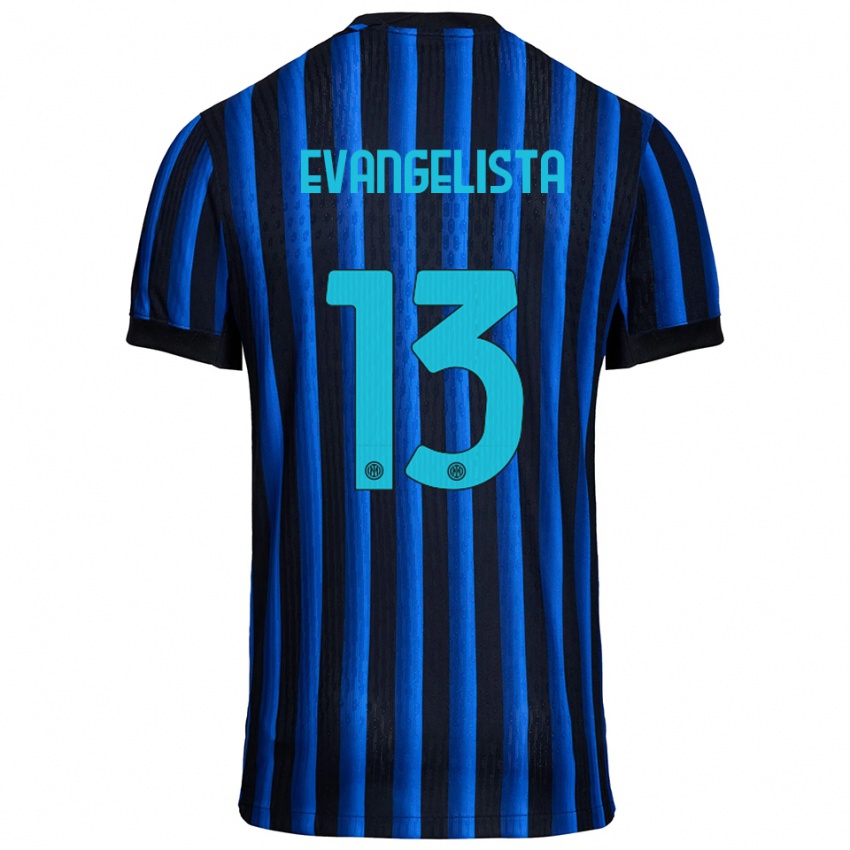 ילדים אדוארד האוונגליסט #13 שחור כחול ג'רזי ביתית 2025/26 חולצה קצרה