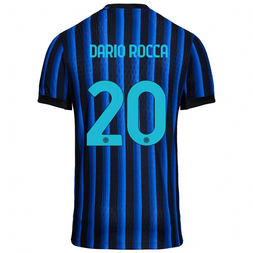 ילדים Edoardo Dario Rocca #20 שחור כחול ג'רזי ביתית 2025/26 חולצה קצרה