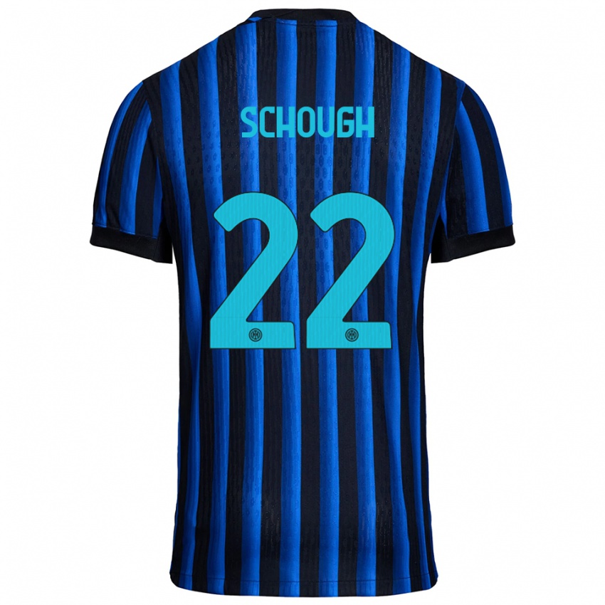 ילדים אוליביה סקוג #22 שחור כחול ג'רזי ביתית 2025/26 חולצה קצרה