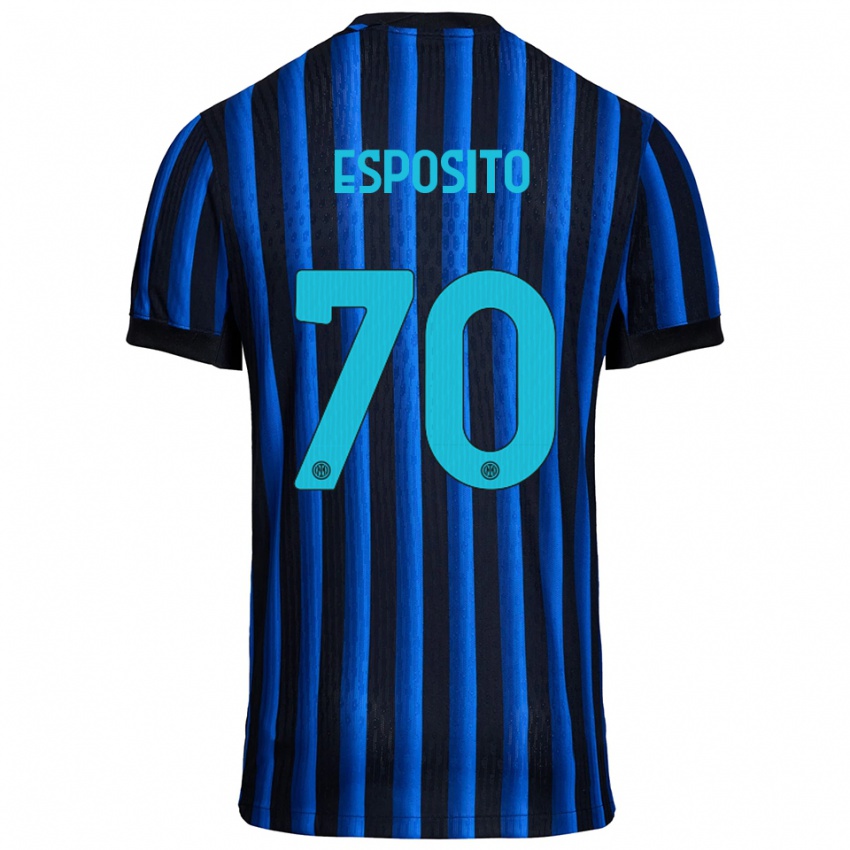 ילדים סבסטיאנו אספוזיטו #70 שחור כחול ג'רזי ביתית 2025/26 חולצה קצרה
