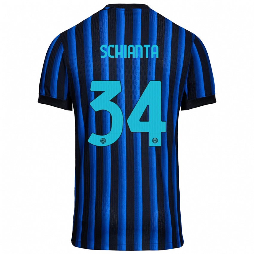 ילדים Valentina Schianta #34 שחור כחול ג'רזי ביתית 2025/26 חולצה קצרה