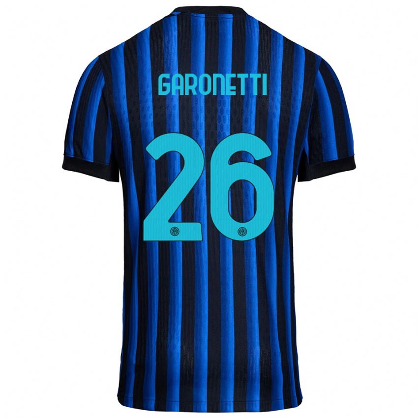 ילדים Gabriele Garonetti #26 שחור כחול ג'רזי ביתית 2025/26 חולצה קצרה