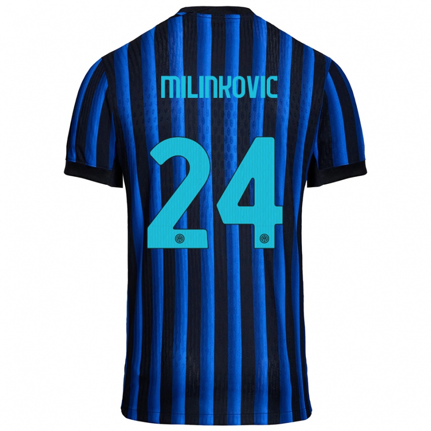 ילדים Marija Milinković #24 שחור כחול ג'רזי ביתית 2025/26 חולצה קצרה
