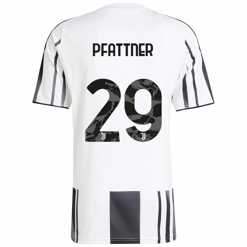 ילדים אליסה פפאטנר #29 לבן שחור ג'רזי ביתית 2025/26 חולצה קצרה