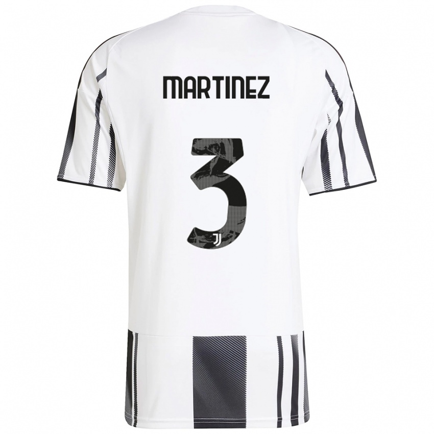 ילדים ברונו מרטינז #3 לבן שחור ג'רזי ביתית 2025/26 חולצה קצרה