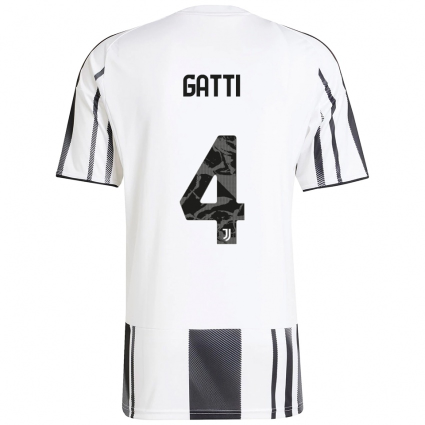 ילדים פדריקו גאטי #4 לבן שחור ג'רזי ביתית 2025/26 חולצה קצרה