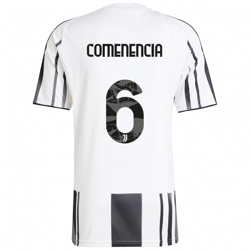 ילדים ליבנו קומנסיה #6 לבן שחור ג'רזי ביתית 2025/26 חולצה קצרה