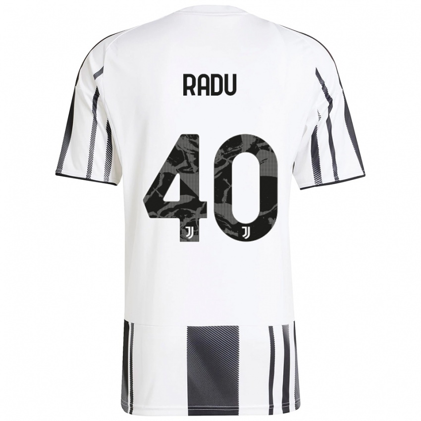 ילדים ריקרדו אדריאן ראדו #40 לבן שחור ג'רזי ביתית 2025/26 חולצה קצרה