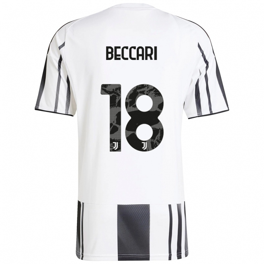 ילדים קיארה בקרי #18 לבן שחור ג'רזי ביתית 2025/26 חולצה קצרה