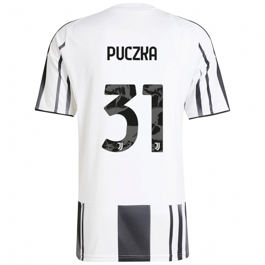 ילדים David Puczka #31 לבן שחור ג'רזי ביתית 2025/26 חולצה קצרה