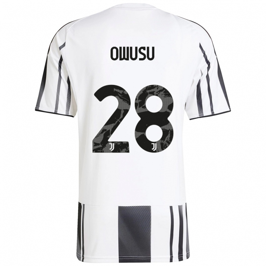 ילדים אוגוסטו אווסו #28 לבן שחור ג'רזי ביתית 2025/26 חולצה קצרה