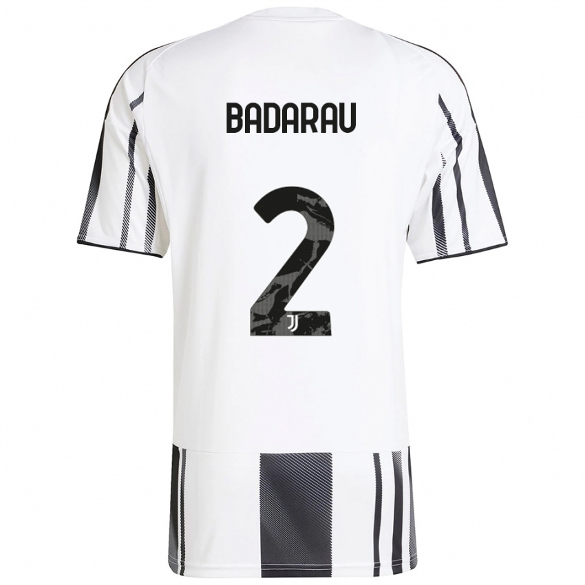 ילדים פאביו בדארו #2 לבן שחור ג'רזי ביתית 2025/26 חולצה קצרה