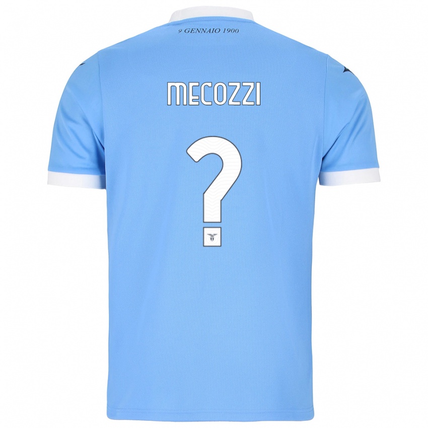 ילדים Manuel Mecozzi #0 תכלת לבן ג'רזי ביתית 2025/26 חולצה קצרה