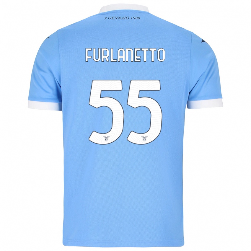 ילדים אלסיו פורלנטו #55 תכלת לבן ג'רזי ביתית 2025/26 חולצה קצרה