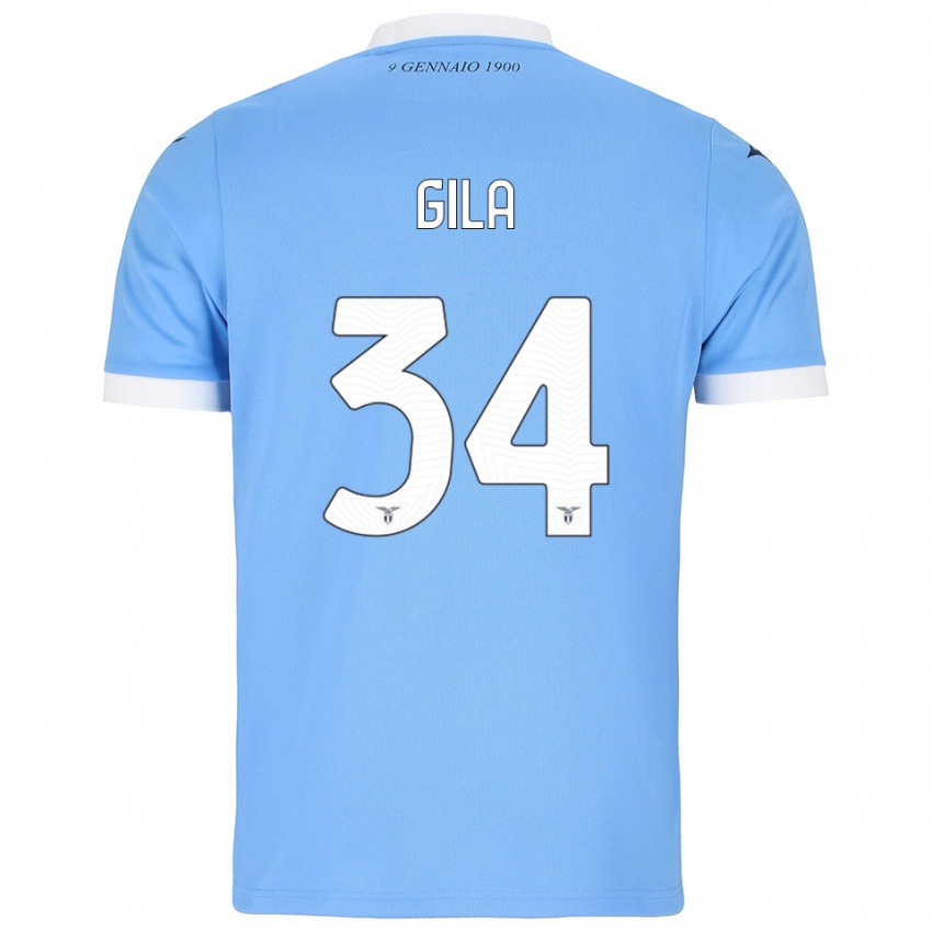 ילדים מריו חילה #34 תכלת לבן ג'רזי ביתית 2025/26 חולצה קצרה