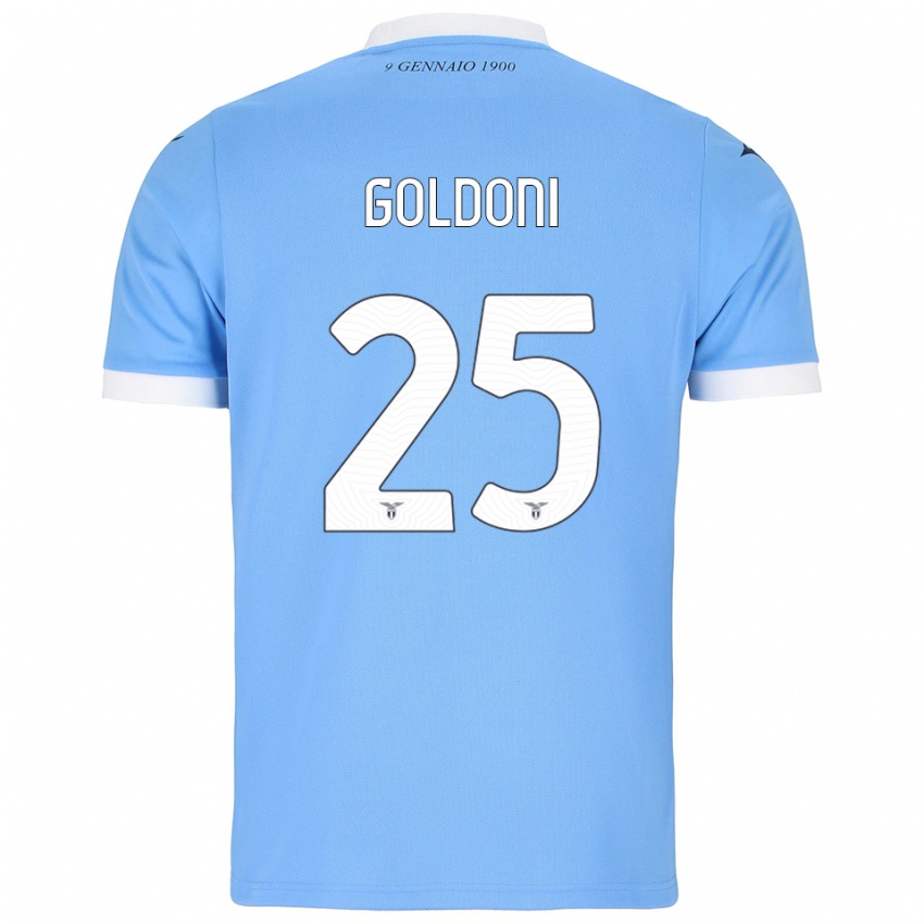 ילדים אלאונורה גולדוני #25 תכלת לבן ג'רזי ביתית 2025/26 חולצה קצרה
