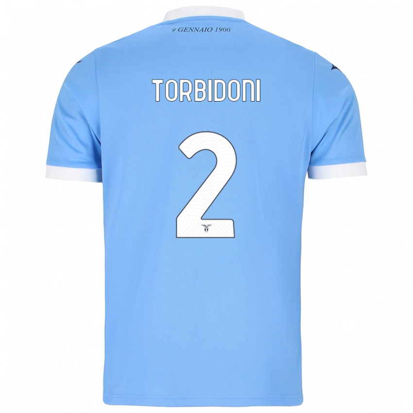 ילדים Marco Torbidoni #2 תכלת לבן ג'רזי ביתית 2025/26 חולצה קצרה