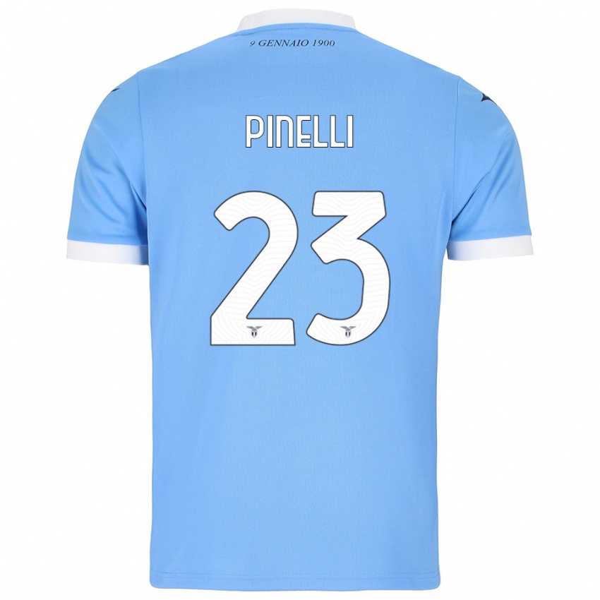 ילדים Pietro Pinelli #23 תכלת לבן ג'רזי ביתית 2025/26 חולצה קצרה