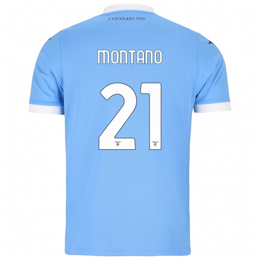 ילדים Tommaso Montano #21 תכלת לבן ג'רזי ביתית 2025/26 חולצה קצרה